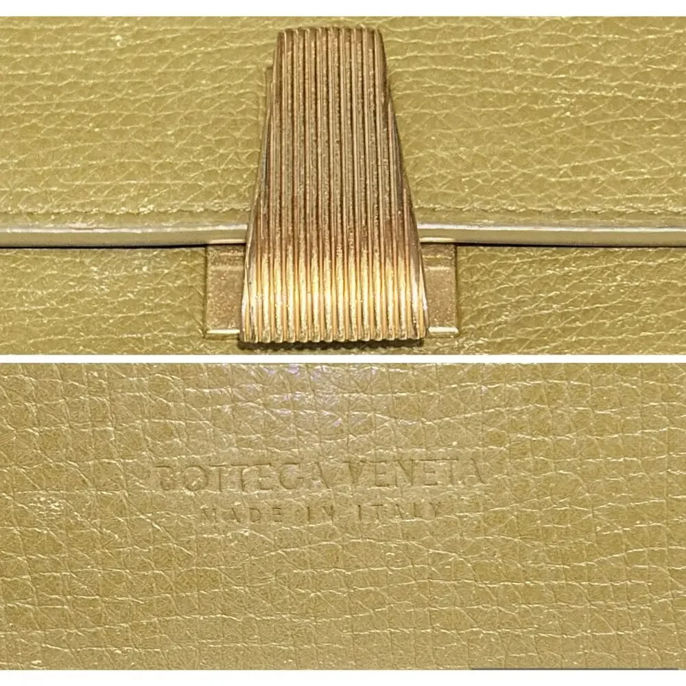 Bottega Veneta Palmellato Leather Continental Wallet Olive Brown w Box & Dustbag